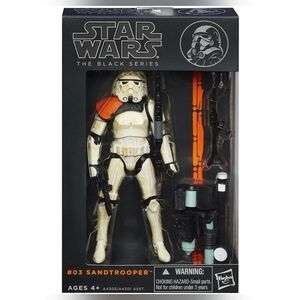 Hasbro Star Wars Black Series #03 Sandtrooper Action Figure Orange Line